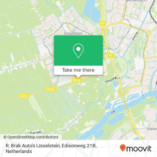 R. Brak Auto's IJsselstein, Edisonweg 21B map