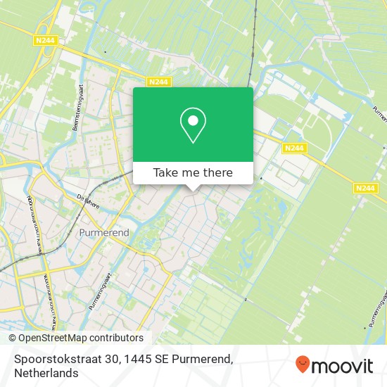 Spoorstokstraat 30, 1445 SE Purmerend Karte