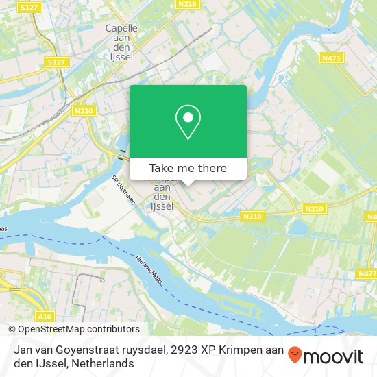 Jan van Goyenstraat ruysdael, 2923 XP Krimpen aan den IJssel map
