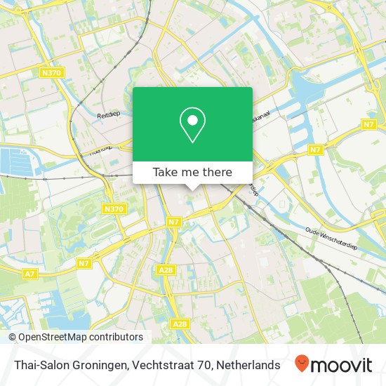 Thai-Salon Groningen, Vechtstraat 70 map