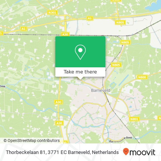 Thorbeckelaan 81, 3771 EC Barneveld Karte