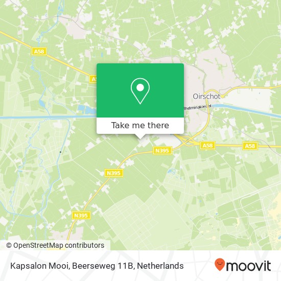 Kapsalon Mooi, Beerseweg 11B map