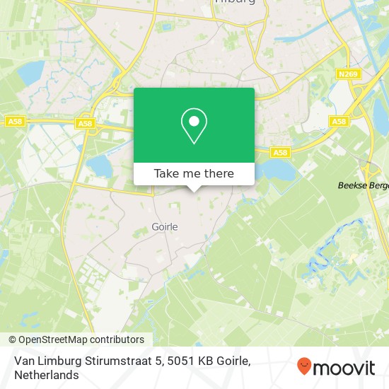 Van Limburg Stirumstraat 5, 5051 KB Goirle map