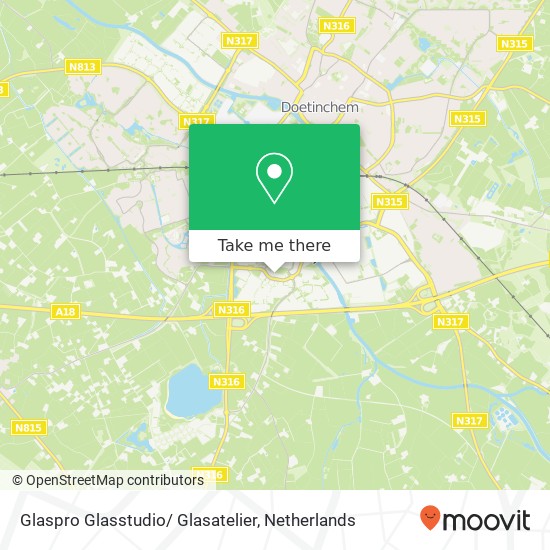 Glaspro Glasstudio/ Glasatelier, Doetinchemseweg 61 map