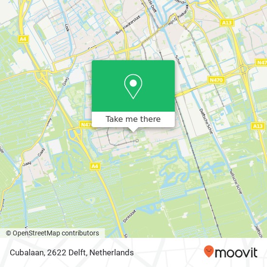 Cubalaan, 2622 Delft map