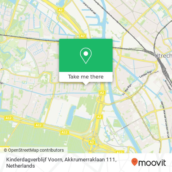 Kinderdagverblijf Voorn, Akkrumerraklaan 111 map