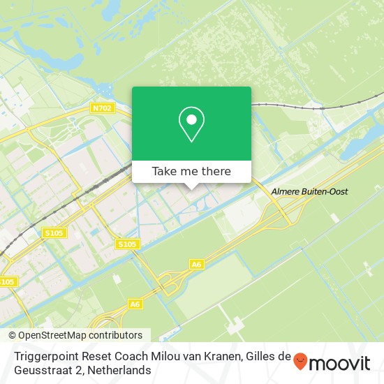 Triggerpoint Reset Coach Milou van Kranen, Gilles de Geusstraat 2 map