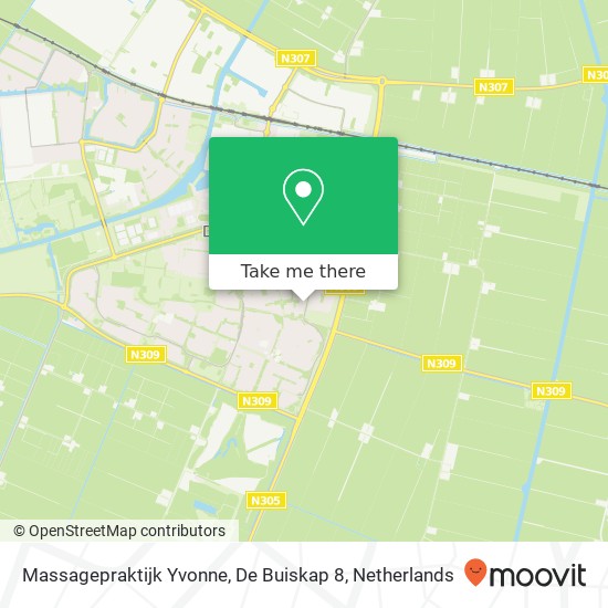 Massagepraktijk Yvonne, De Buiskap 8 map