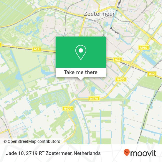 Jade 10, 2719 RT Zoetermeer Karte