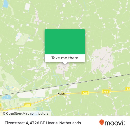 Elzenstraat 4, 4726 BE Heerle map