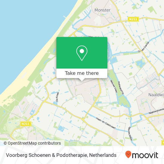 Voorberg Schoenen & Podotherapie, Langestraat 251 map