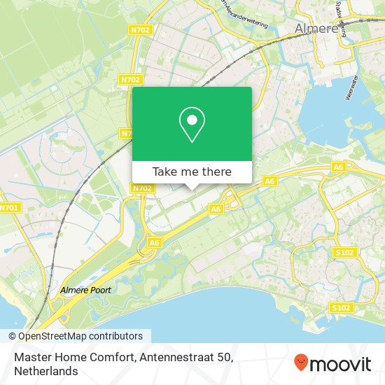 Master Home Comfort, Antennestraat 50 map