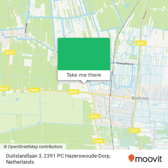 Duitslandlaan 3, 2391 PC Hazerswoude-Dorp map