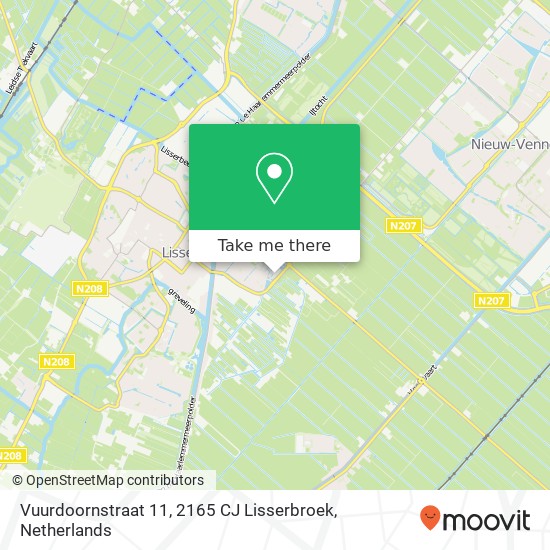 Vuurdoornstraat 11, 2165 CJ Lisserbroek map