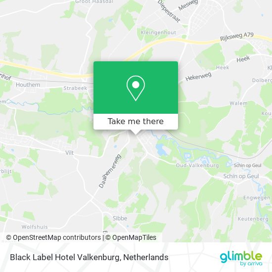 Black Label Hotel Valkenburg map