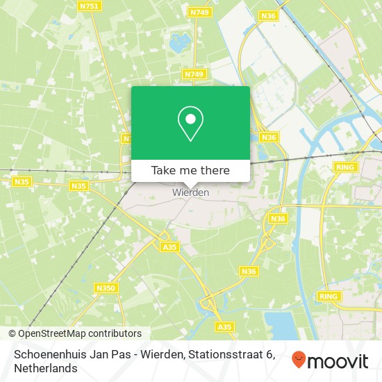 Schoenenhuis Jan Pas - Wierden, Stationsstraat 6 map
