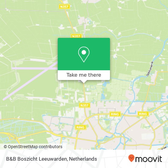 B&B Boszicht Leeuwarden map