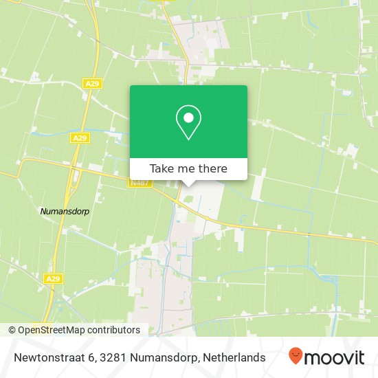 Newtonstraat 6, 3281 Numansdorp map