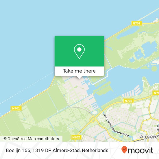 Boelijn 166, 1319 DP Almere-Stad Karte