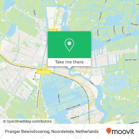 Pranger Bewindvoering, Noordeinde Karte