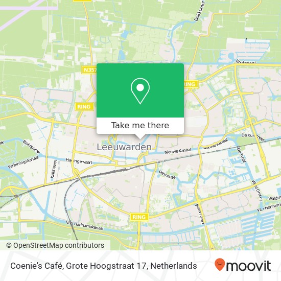 Coenie's Café, Grote Hoogstraat 17 map