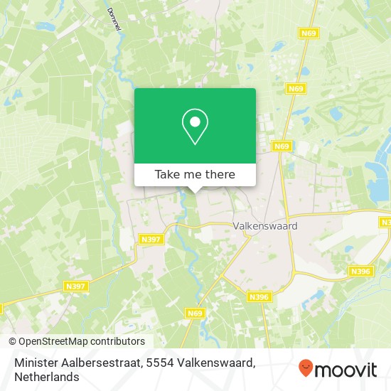 Minister Aalbersestraat, 5554 Valkenswaard map