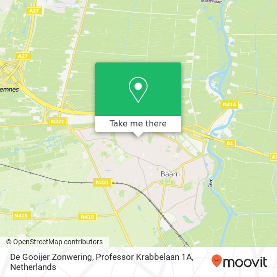 De Gooijer Zonwering, Professor Krabbelaan 1A map