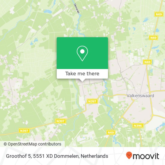 Groothof 5, 5551 XD Dommelen map