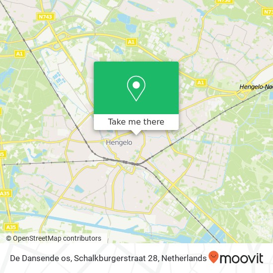 De Dansende os, Schalkburgerstraat 28 map