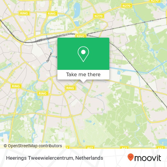 Heerings Tweewielercentrum, Moreelselaan 56 map