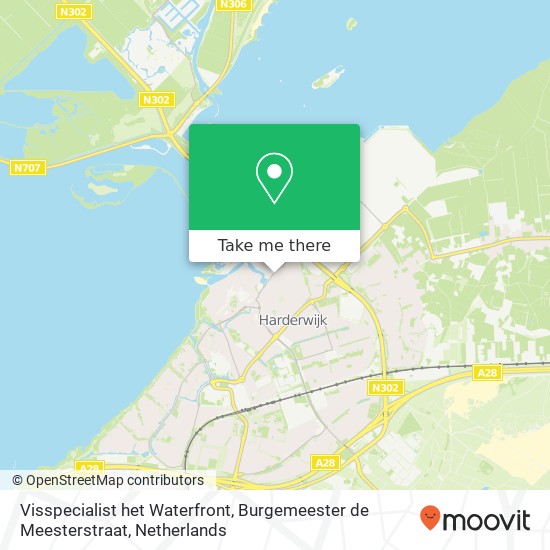 Visspecialist het Waterfront, Burgemeester de Meesterstraat map