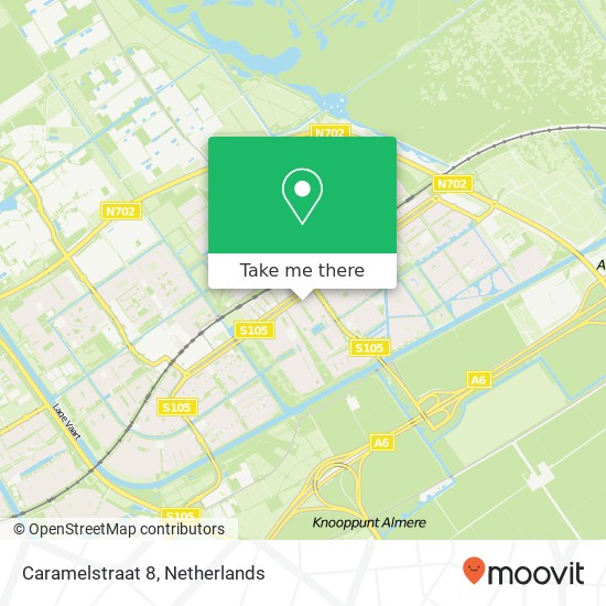 Caramelstraat 8, 1339 BS Almere-Buiten map