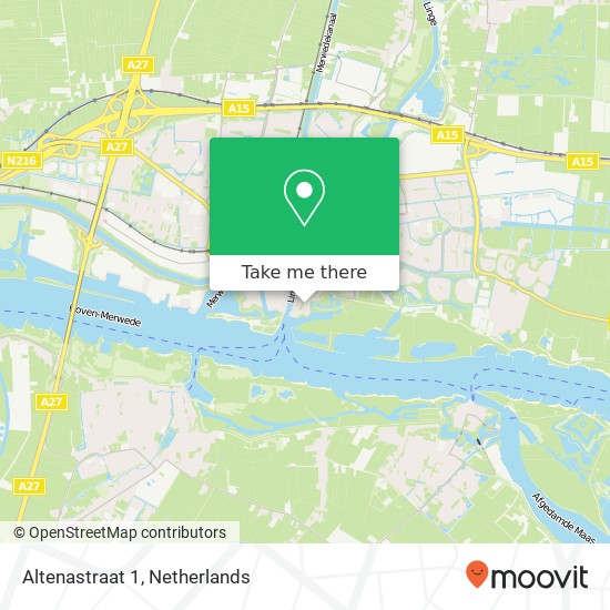 Altenastraat 1, 4201 BD Gorinchem map