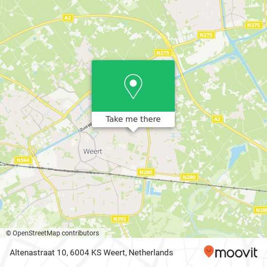 Altenastraat 10, 6004 KS Weert map