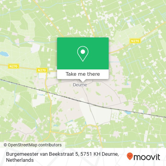 Burgemeester van Beekstraat 5, 5751 KH Deurne map