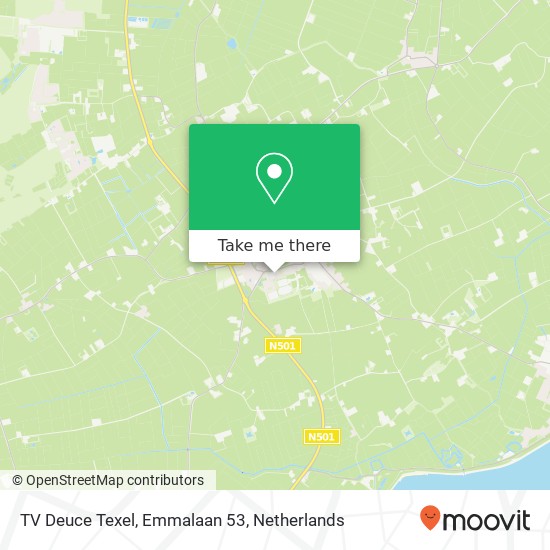 TV Deuce Texel, Emmalaan 53 map