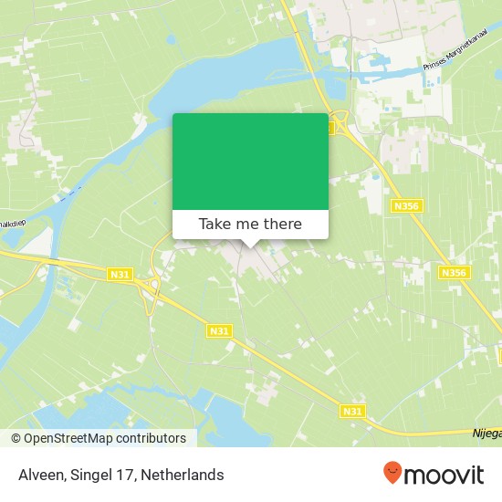 Alveen, Singel 17 map