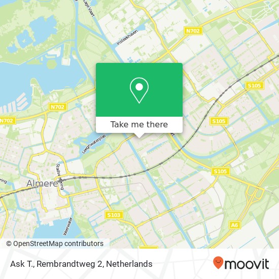 Ask T., Rembrandtweg 2 Karte