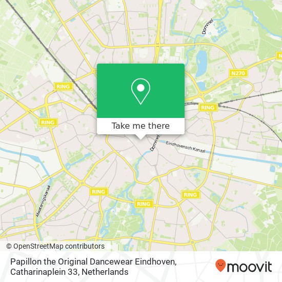 Papillon the Original Dancewear Eindhoven, Catharinaplein 33 map