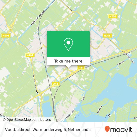 Voetbaldirect, Warmonderweg 5 Karte