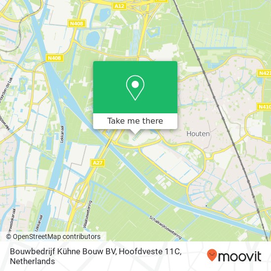 Bouwbedrijf Kühne Bouw BV, Hoofdveste 11C map