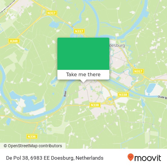 De Pol 38, 6983 EE Doesburg Karte