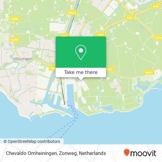 Chevaldo Omheiningen, Zonweg map