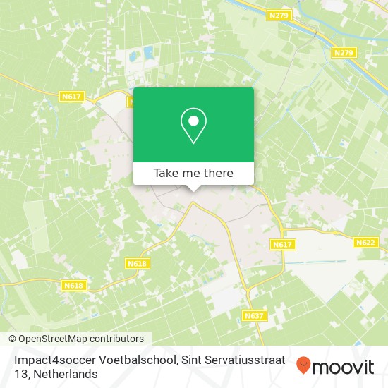 Impact4soccer Voetbalschool, Sint Servatiusstraat 13 map