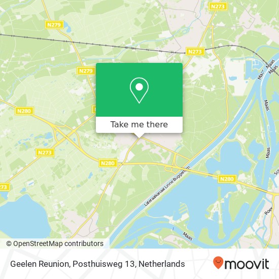 Geelen Reunion, Posthuisweg 13 map