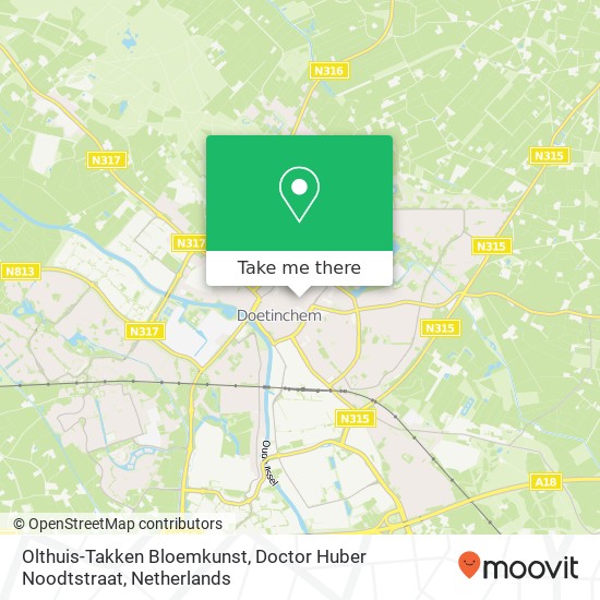 Olthuis-Takken Bloemkunst, Doctor Huber Noodtstraat map