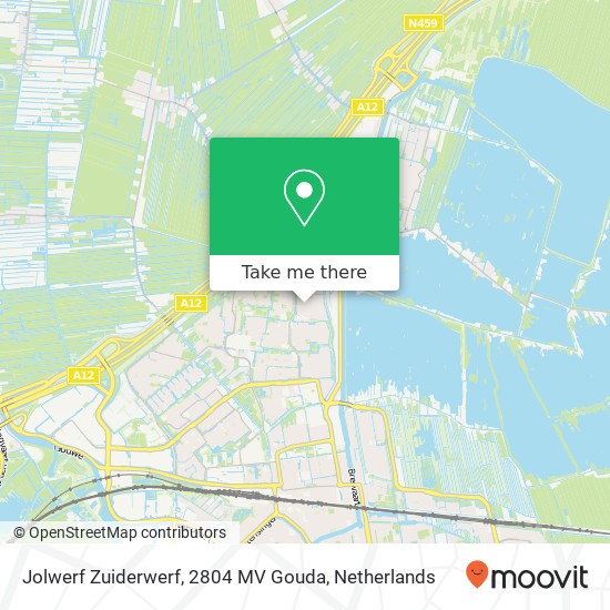 Jolwerf Zuiderwerf, 2804 MV Gouda map