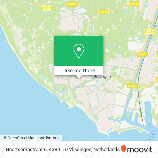 Geertsemastraat 6, 4384 DD Vlissingen map