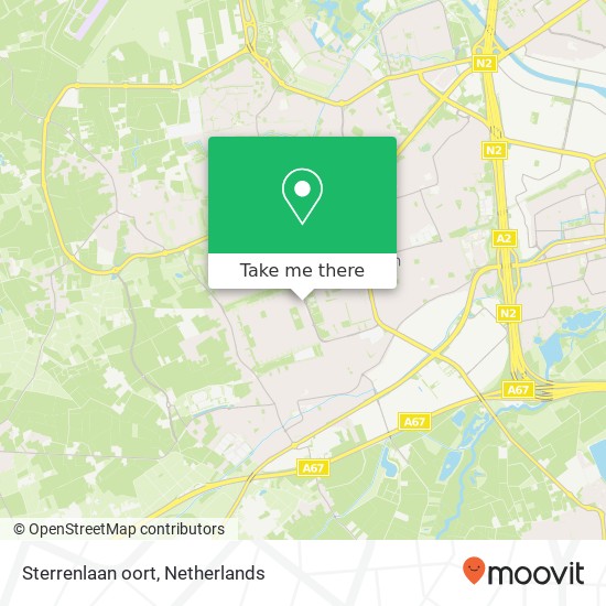 Sterrenlaan oort, 5505 AJ Veldhoven map