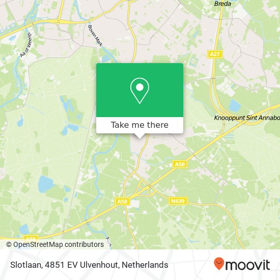 Slotlaan, 4851 EV Ulvenhout Karte